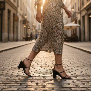 JAGGAR WOVEN LEATHER WEDGE SANDALS